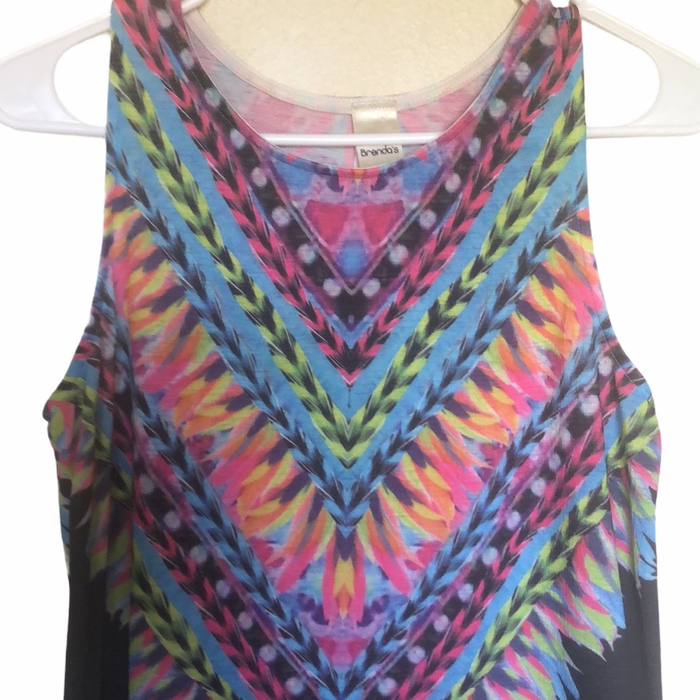 Brenda’s Multicolor Tank Top Size Small - Picture 2 of 6